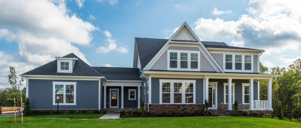 Modern exterior of the Aquinnah floor plan home