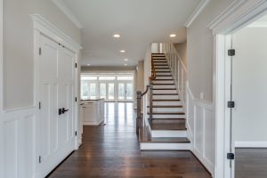 Coastal-style exterior of the Aquinnah floor plan home