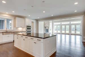 Modern living area in the Aquinnah floor plan home