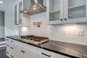 Modern dining area in the Aquinnah floor plan home