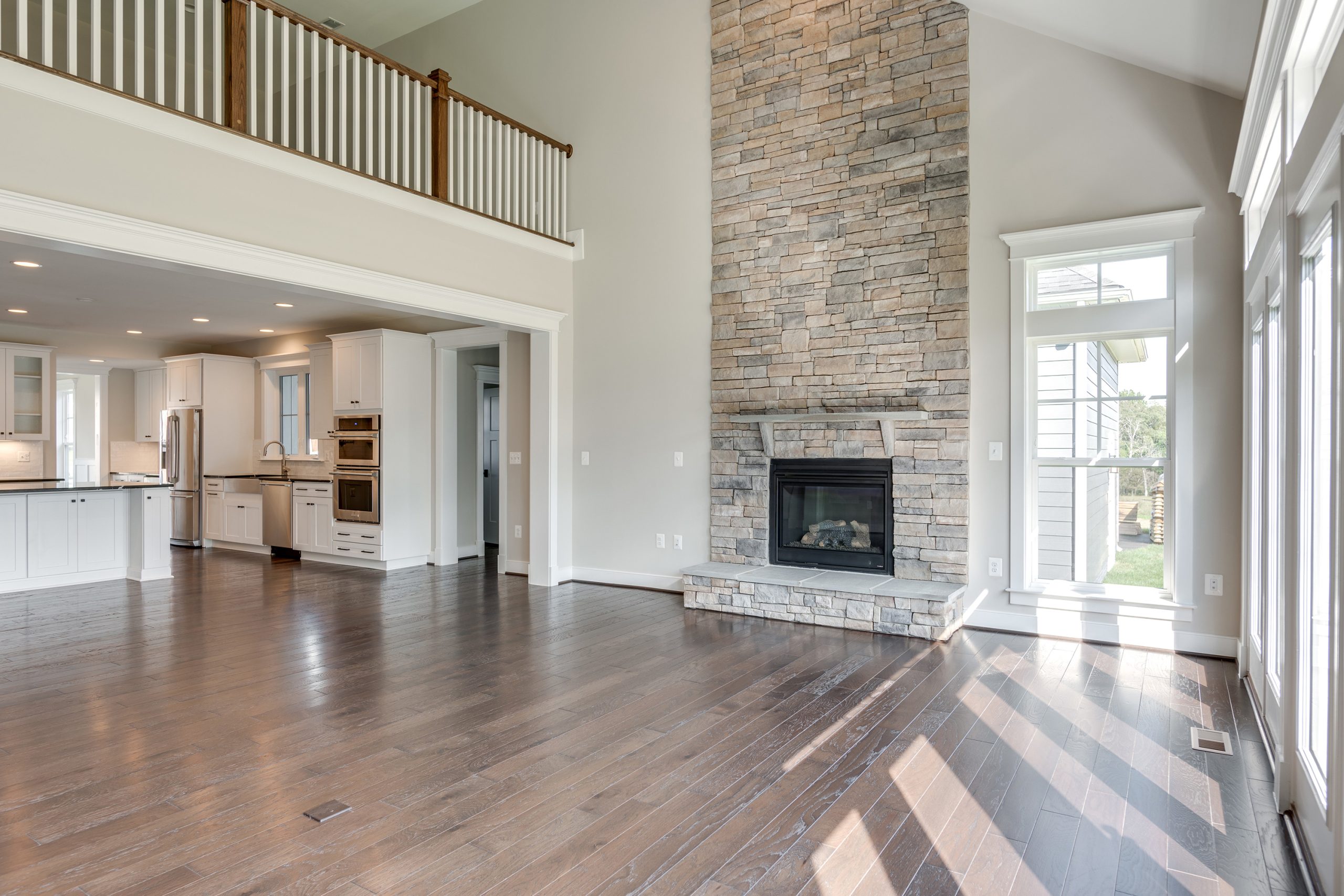 Modern bedroom in the Aquinnah floor plan home