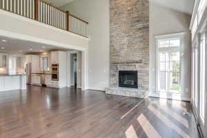 Coastal-style exterior of the Aquinnah floor plan home