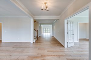 Coastal-style exterior of the Cambridge II floor plan home