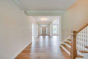 Coastal-style exterior of the Cambridge II floor plan home