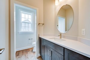 Coastal-style exterior of the Cambridge II floor plan home