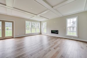 Coastal-style exterior of the Cambridge II floor plan home