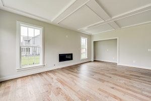 Modern dining area in the Cambridge II floor plan home