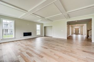 Bedroom in Cambridge-II floor plan with decor.