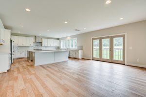 Spacious living room in the Cambridge II floor plan home