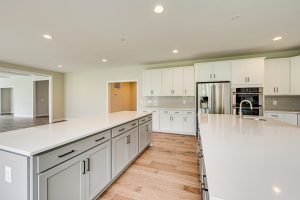 Coastal-style dining area in the Cambridge II floor plan home