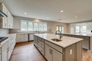 Modern dining area in the Cambridge II floor plan home