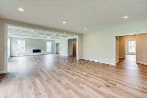 Coastal-style dining area in the Cambridge II floor plan home