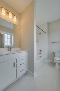 Modern living area in the Cambridge II floor plan home