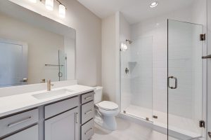 Modern dining area in the Cambridge II floor plan home