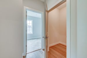 Modern living room in the Cambridge II floor plan home
