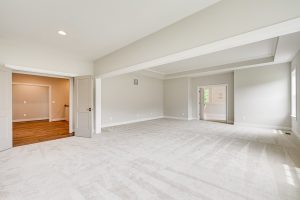 Cozy living area in the Cambridge II floor plan home