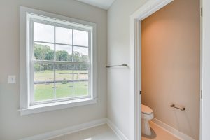 Modern dining area in the Cambridge II floor plan home