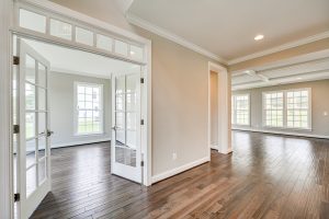 Coastal-style exterior of the Hillsboro floor plan home