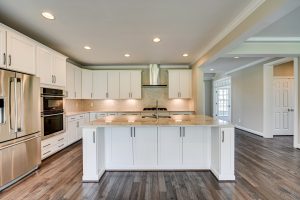 Modern living room in the Hillsboro floor plan home