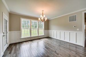 Modern living room in the Hillsboro floor plan home