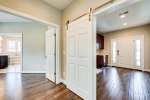 Coastal-style kitchen in the Hillsboro floor plan home