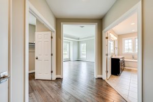 Modern bedroom in the Hillsboro floor plan home