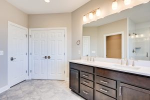 Modern bedroom in the Hillsboro floor plan home