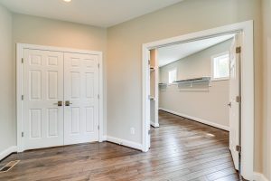 Modern living room in the Hillsboro floor plan home