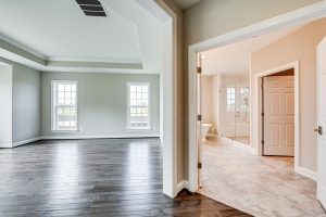Modern bedroom in the Hillsboro floor plan home