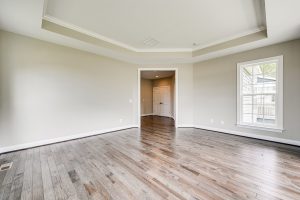 Stylish living room in the Hillsboro floor plan home