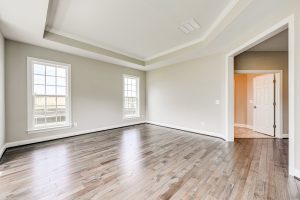 Modern bedroom in the Hillsboro floor plan home