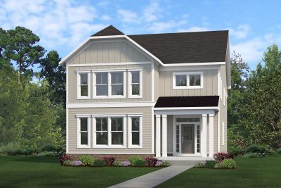 Modern exterior of the Rockingham II floor plan home