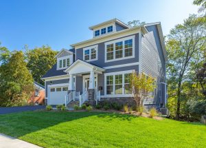 Modern exterior of the Keene Mill floor plan home
