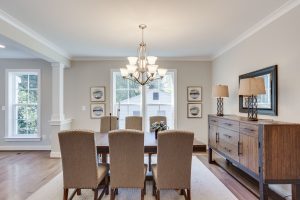 Modern living room in the Keene Mill floor plan home