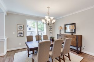Modern living room in the Keene Mill floor plan home