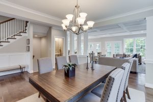 Kitchen in Keene Mill floor plan with modern island.