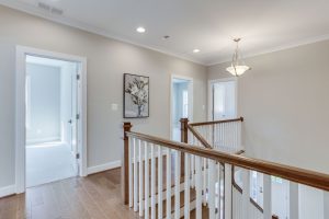 Modern living room in the Keene Mill floor plan home