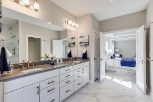 Modern bedroom in the Keene Mill floor plan home