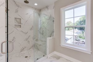 Stylish bathroom in the Keene Mill floor plan home