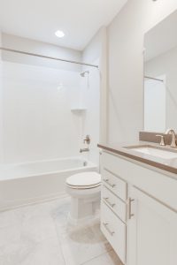 Stylish bedroom in the Keene Mill floor plan home