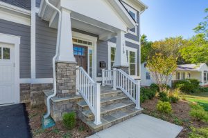 Modern exterior of the Keene Mill floor plan home