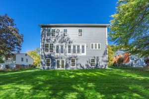 Coastal-style exterior of the Keene Mill floor plan home