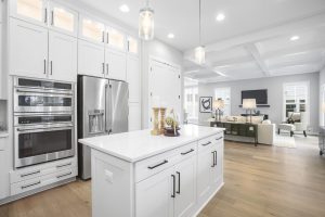 Coastal-style exterior of the Dickens II floor plan home