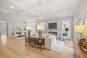 Coastal-style exterior of the Dickens II floor plan home