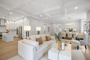 Coastal-style exterior of the Dickens II floor plan home