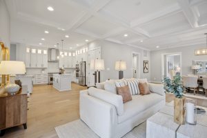 Coastal-style exterior of the Dickens II floor plan home