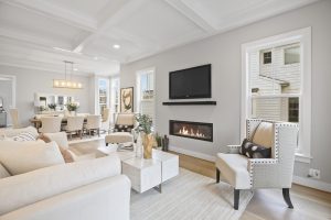 Coastal-style exterior of the Dickens II floor plan home