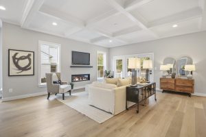 Modern dining area in the Dickens II floor plan home