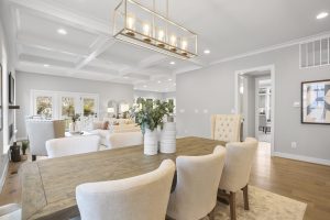 Coastal-style exterior of the Dickens II floor plan home