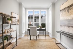 Modern living area in the Dickens II floor plan home